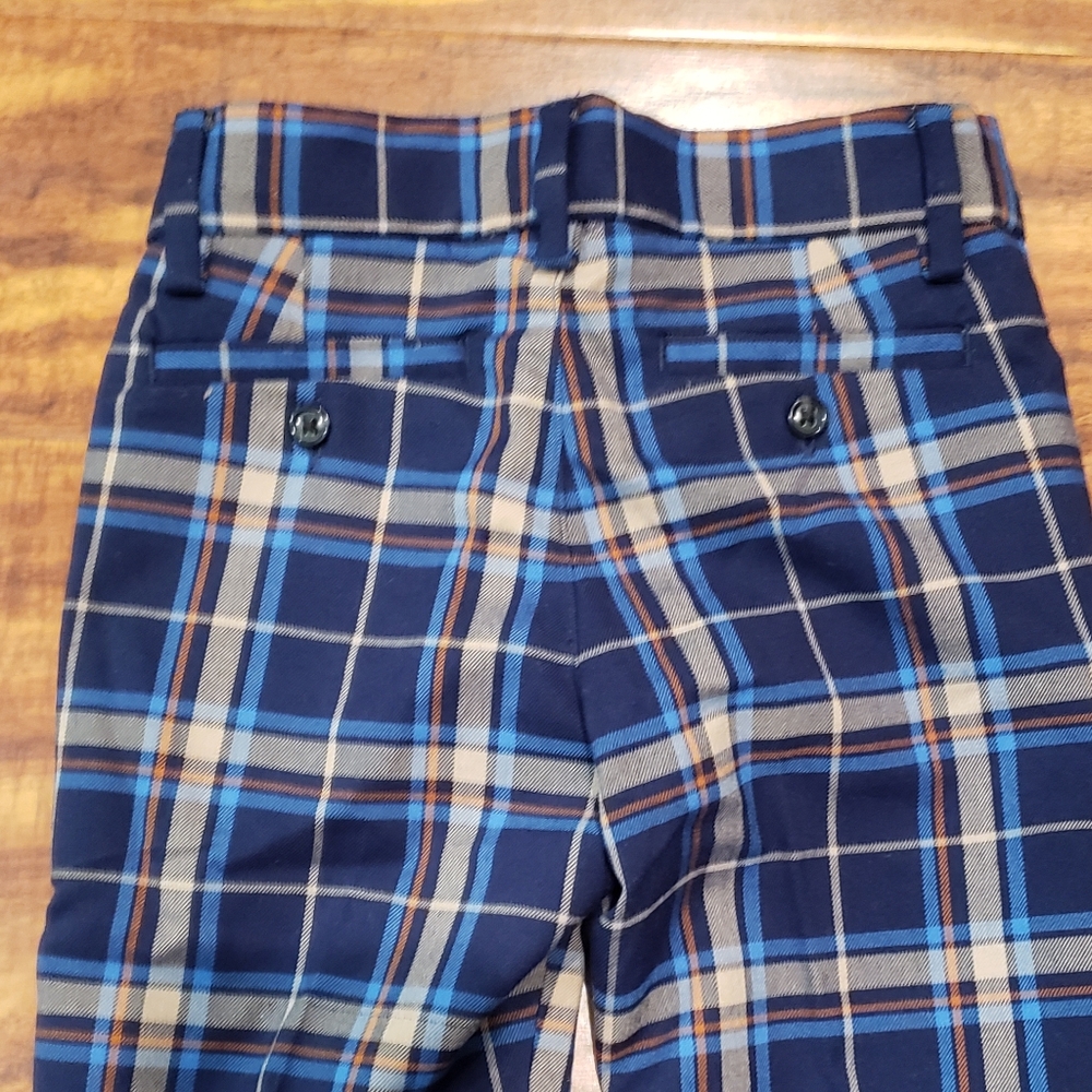Janie and Jack NWT/EUC boys 4 dog intarsia sweater, plaid pants, plaid shirt - Picture 10 of 13